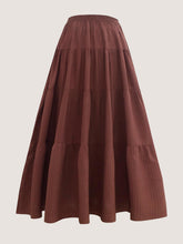 LYRA - ROSY BROWN 4 TIERED COTTON SKIRT